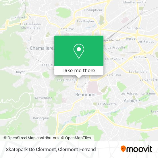 Skatepark De Clermont map