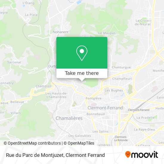 Mapa Rue du Parc de Montjuzet