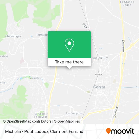 Michelin - Petit Ladoux map