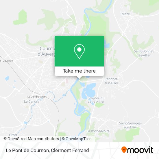 Le Pont de Cournon map