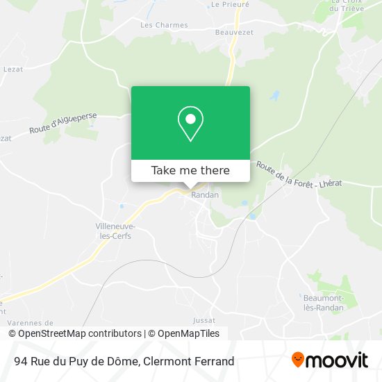 94 Rue du Puy de Dôme map