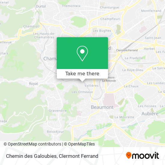 Chemin des Galoubies map
