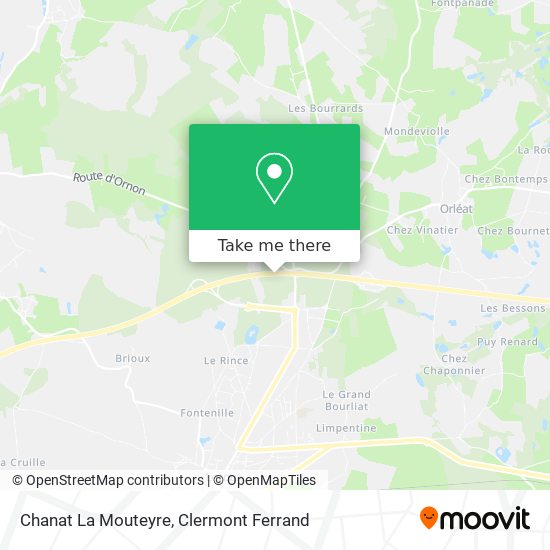 Chanat La Mouteyre map