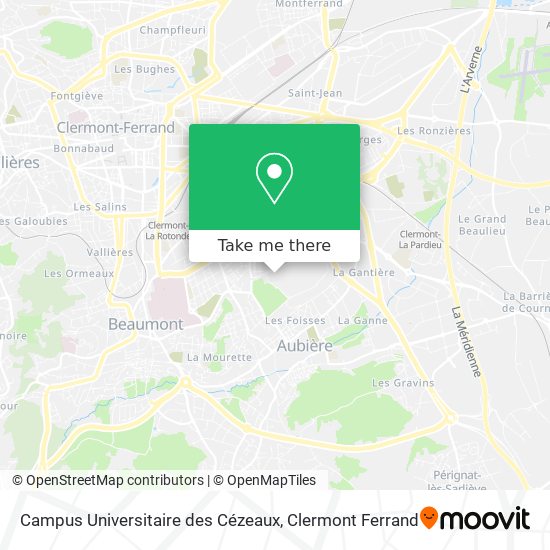 Campus Universitaire des Cézeaux map