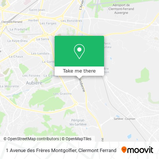 Mapa 1 Avenue des Frères Montgolfier
