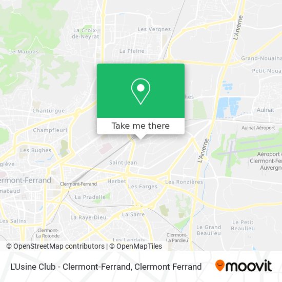 L'Usine Club - Clermont-Ferrand map