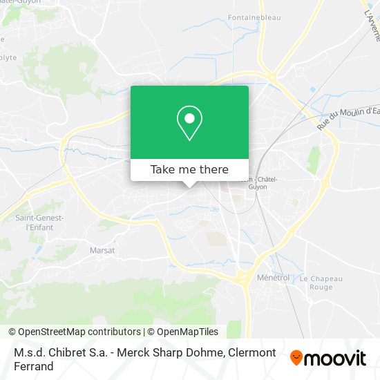 M.s.d. Chibret S.a. - Merck Sharp Dohme map