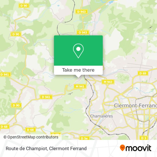 Route de Champiot map