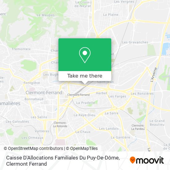 Caisse D'Allocations Familiales Du Puy-De-Dôme map