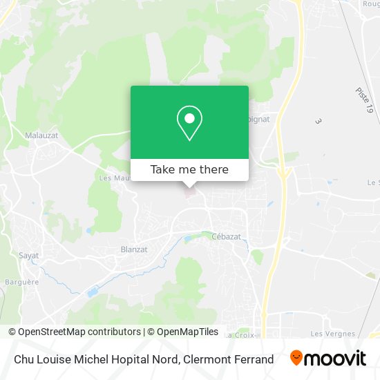 Chu Louise Michel Hopital Nord map