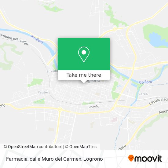 mapa Farmacia, calle Muro del Carmen