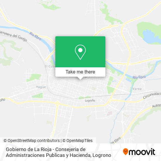 Gobierno de La Rioja - Consejeria de Administraciones Publicas y Hacienda map