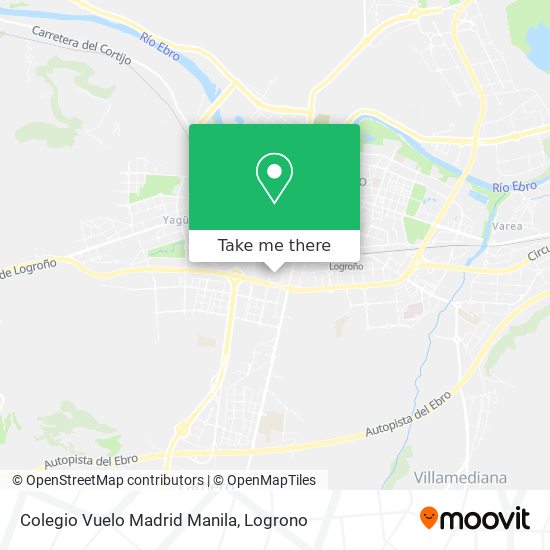 mapa Colegio Vuelo Madrid Manila