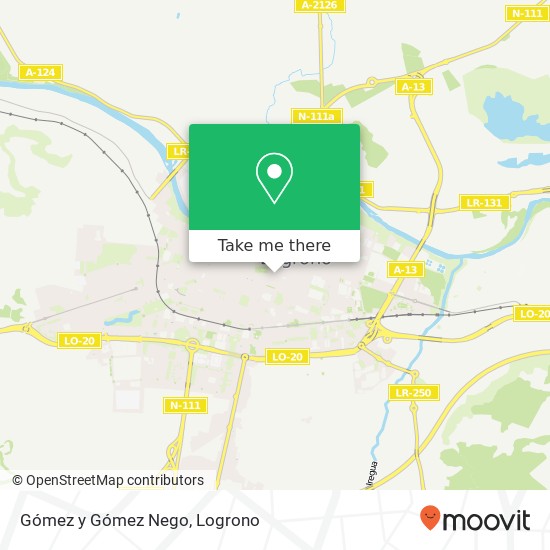 mapa Gómez y Gómez Nego, Calle Presidente Leopoldo Calvo Sotelo, 10 26003 Logroño