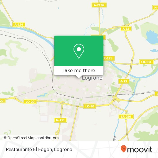 mapa Restaurante El Fogón, Calle del Peso, 6 26001 Logroño