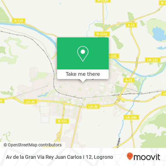 mapa Av de la Gran Vía Rey Juan Carlos I 12