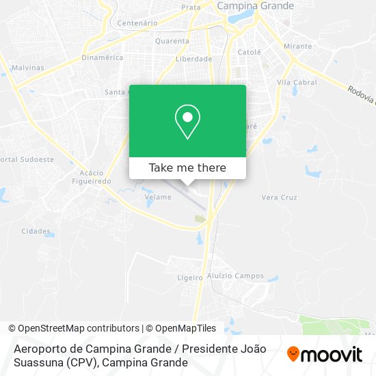 Mapa Aeroporto de Campina Grande / Presidente João Suassuna (CPV)