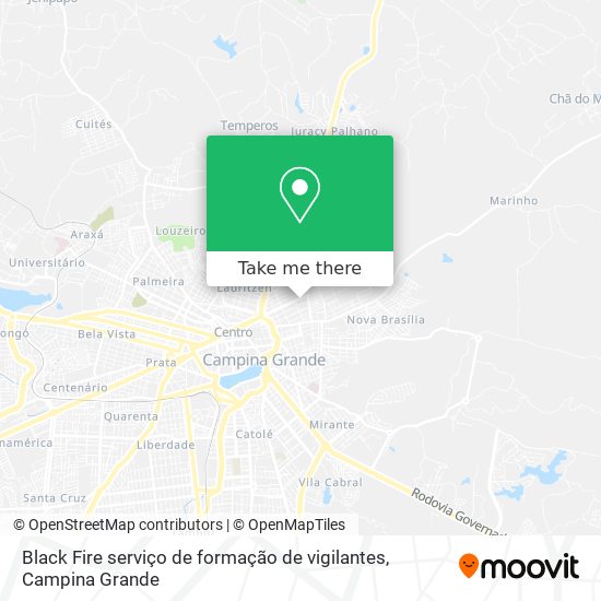 Black Fire serviço de formação de vigilantes map