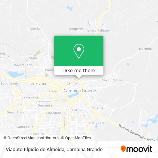 Mapa Viaduto Elpídio de Almeida