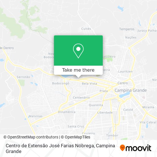Mapa Centro de Extensão José Farias Nóbrega