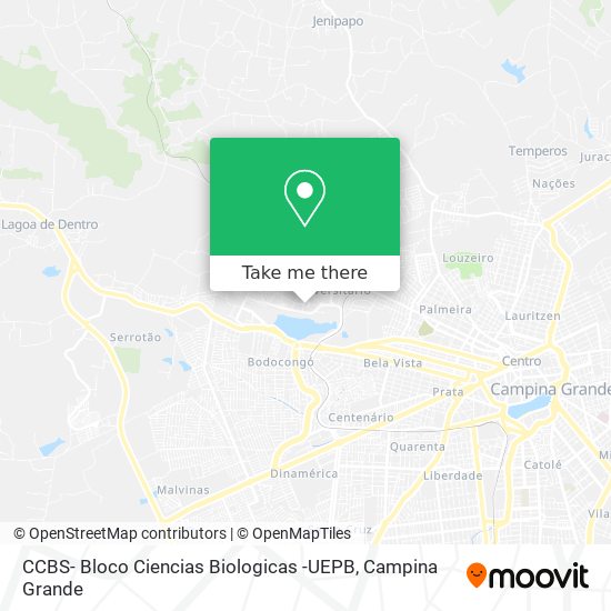 CCBS- Bloco Ciencias Biologicas -UEPB map