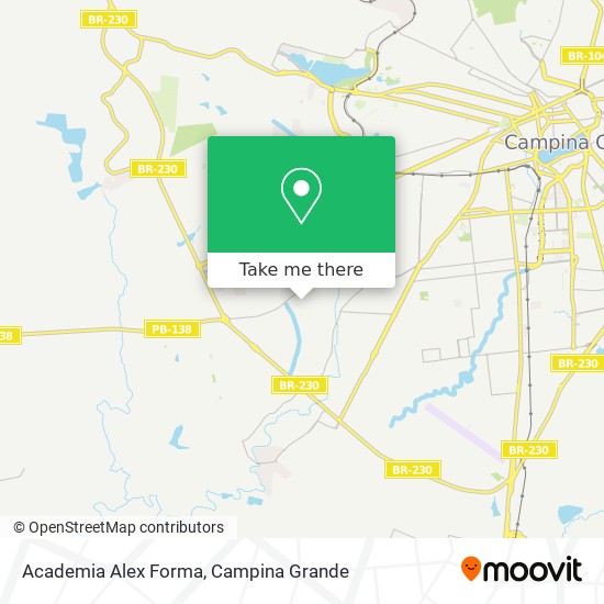 Mapa Academia Alex Forma