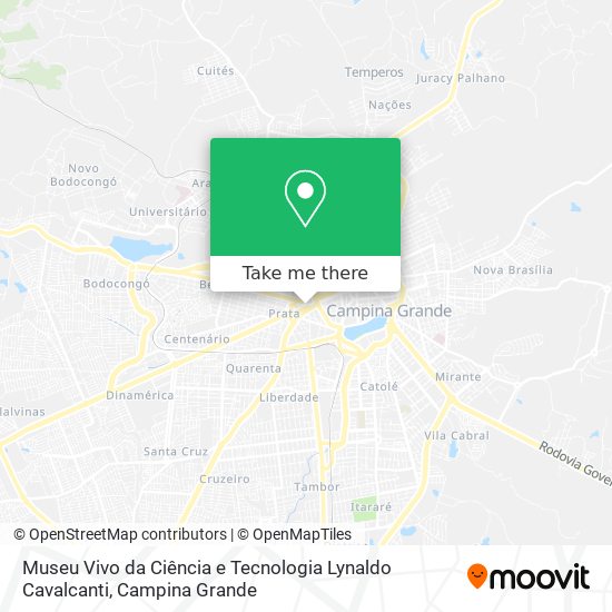 Mapa Museu Vivo da Ciência e Tecnologia Lynaldo Cavalcanti