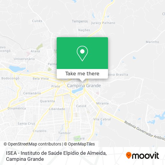 Mapa ISEA - Instituto de Saúde Elpídio de Almeida