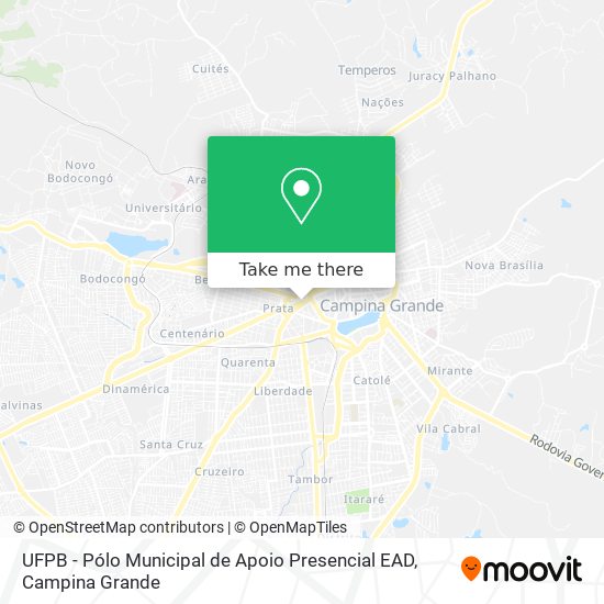 Mapa UFPB - Pólo Municipal de Apoio Presencial EAD