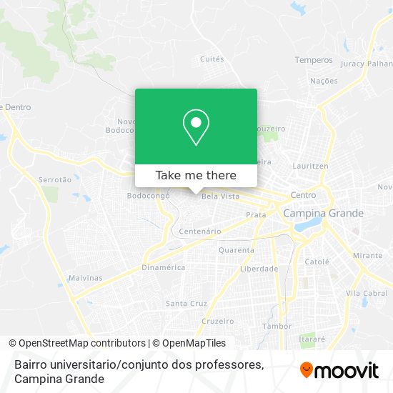 Bairro universitario / conjunto dos professores map