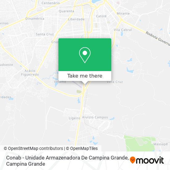 Mapa Conab - Unidade Armazenadora De Campina Grande