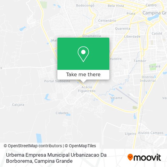 Urbema Empresa Municipal Urbanizacao Da Borborema map
