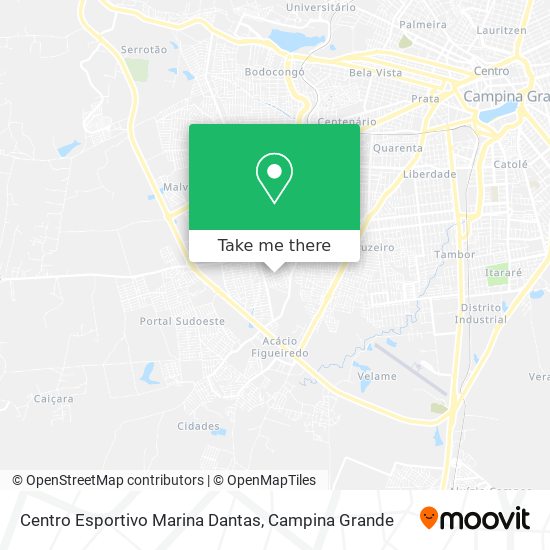 Mapa Centro Esportivo Marina Dantas