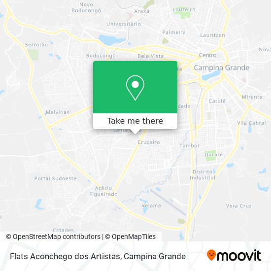 Flats Aconchego dos Artistas map