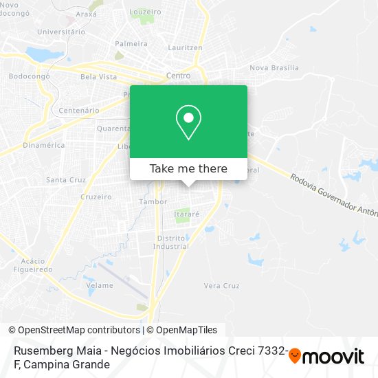 Mapa Rusemberg Maia - Negócios Imobiliários Creci 7332-F