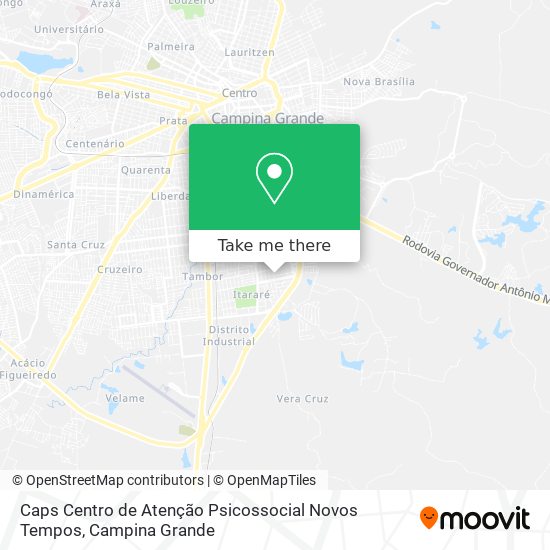 Caps Centro de Atenção Psicossocial Novos Tempos map