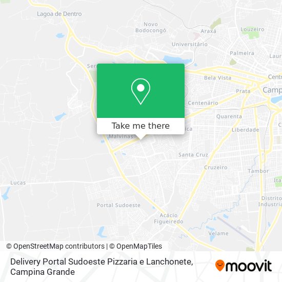 Delivery Portal Sudoeste Pizzaria e Lanchonete map