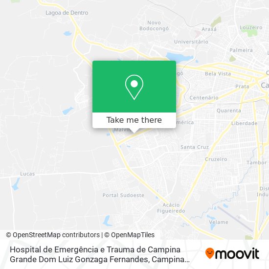 Hospital de Emergência e Trauma de Campina Grande Dom Luiz Gonzaga Fernandes map