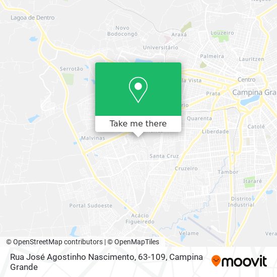 Mapa Rua José Agostinho Nascimento, 63-109