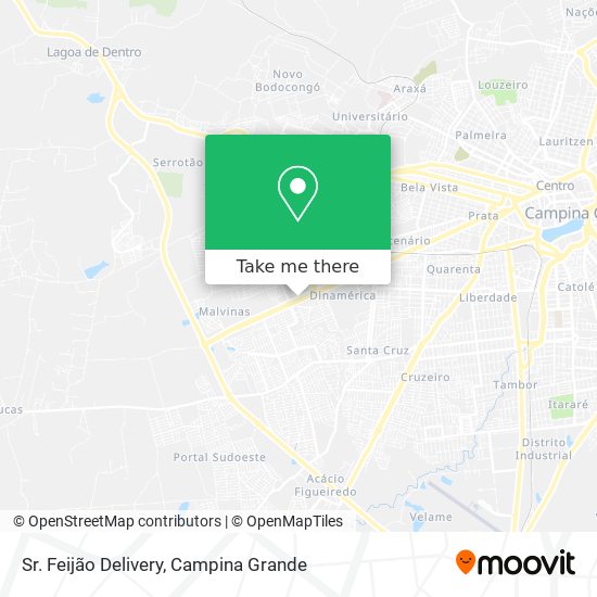 Sr. Feijão Delivery map