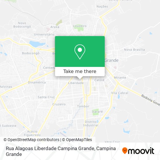 Rua Alagoas Liberdade Campina Grande map