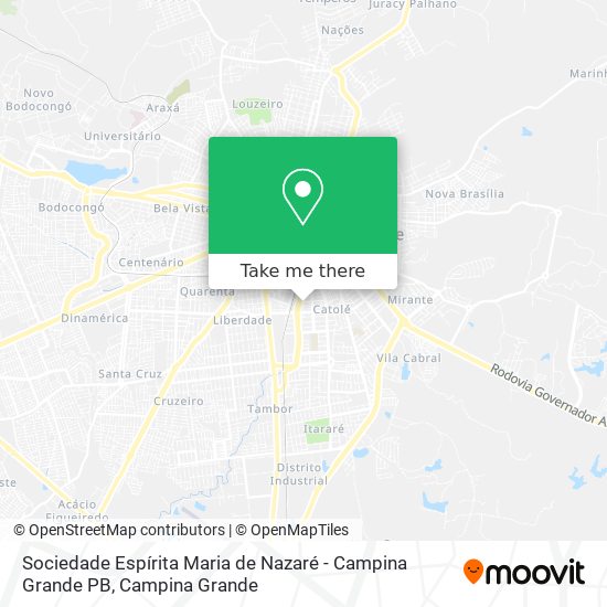 Sociedade Espírita Maria de Nazaré - Campina Grande PB map