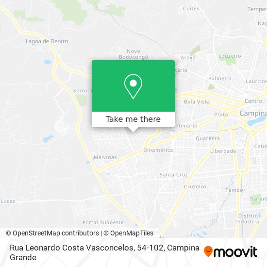 Mapa Rua Leonardo Costa Vasconcelos, 54-102