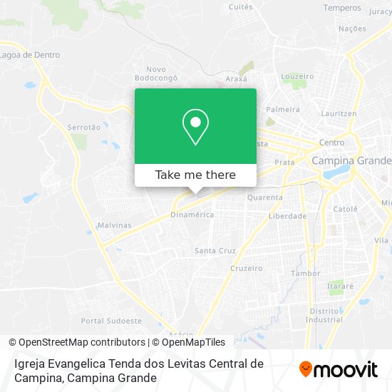 Igreja Evangelica Tenda dos Levitas Central de Campina map