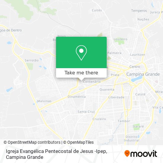 Mapa Igreja Evangélica Pentecostal de Jesus -Ipep