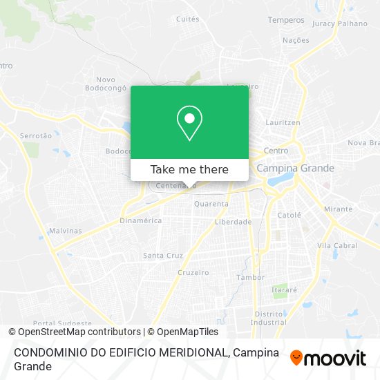 Mapa CONDOMINIO DO EDIFICIO MERIDIONAL