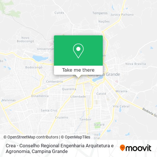 Crea - Conselho Regional Engenharia Arquitetura e Agronomia map