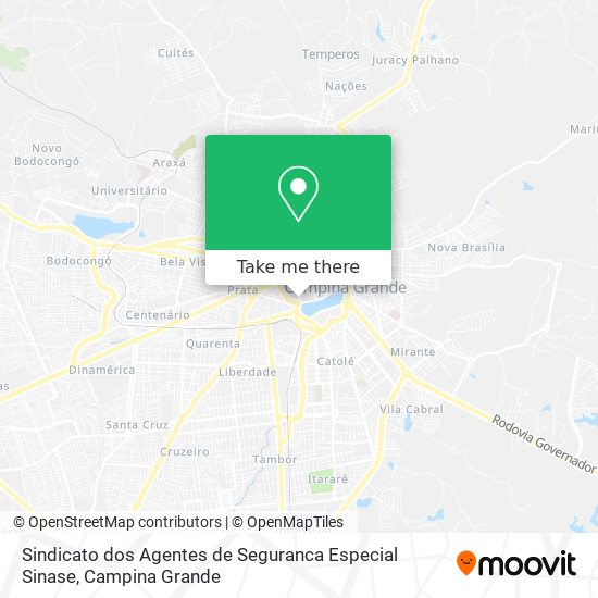 Mapa Sindicato dos Agentes de Seguranca Especial Sinase