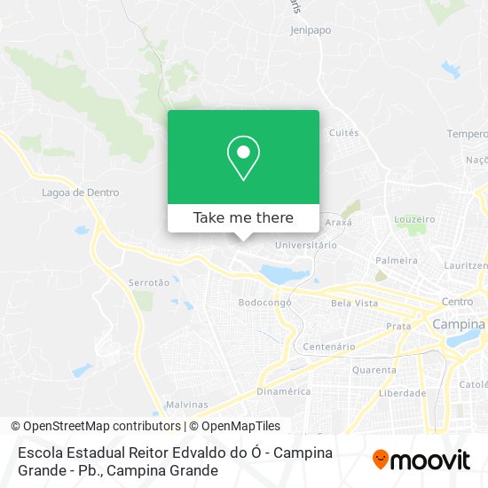 Mapa Escola Estadual Reitor Edvaldo do Ó - Campina Grande - Pb.