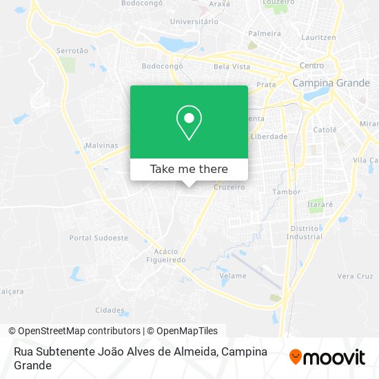 Rua Subtenente João Alves de Almeida map